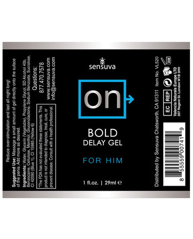 On For Him Bold Delay Gel - 1 Oz