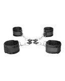 Shots Ouch Black & White Velcro Hogtie W-hand & Ankle Cuffs - Black