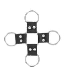 Shots Ouch Black & White Velcro Hogtie W-hand & Ankle Cuffs - Black