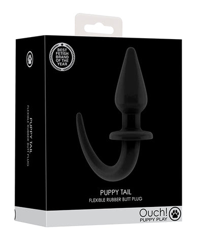 Shots Ouch Puppy Play Tail Butt Plug - Black