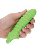 Shots Ouch Swirl Stretchy Penis Sleeve - Glow In The Dark