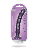 Shots Ouch 8 Inch Beaded G-spot Dildo - Metallic Purple