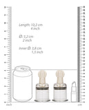 Shots Pumped Nipple Suctions Set - Large Clear