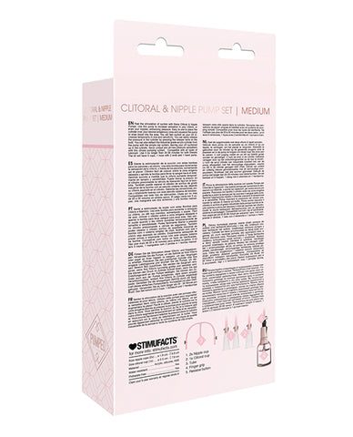 Shots Pumped Clitoral & Nipple Pump Set - Medium Rose Gold