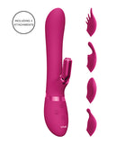 Shots Vive Chou G-spot Rabbit W-interchangeable Clitoral Attachments - Pink