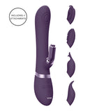 Shots Vive Etsu  Pulse G-spot Rabbit W-interchangeable Clitoral Attachments - Purple
