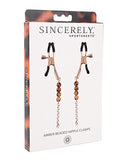 Sincerely Amber Beaded Nipple Clamps