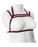 Gender Fluid Sugar Coated Harness - S-l Raspberry Glitter