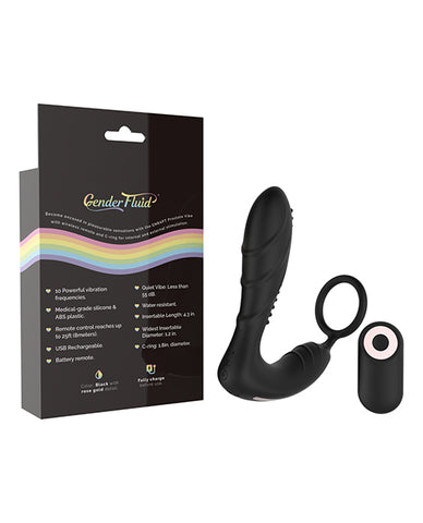 Gender Fluid Enrapt Prostate Vibe W-remote - Black