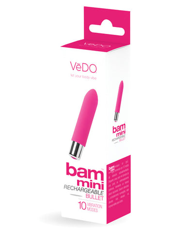 Vedo Bam Mini Rechargeable Bullet Vibe - Foxy Pink