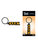 Wood Rocket Fuck Keychain - Gold