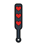 Wood Rocket Sex Toy Hearts Paddle Pin - Black-red
