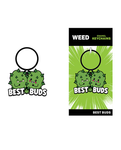 Wood Rocket Weed Best Buds Keychain - Green