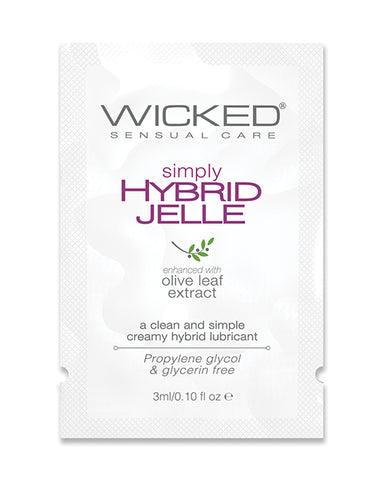 Wicked Sensual Care Simply Hybrid Jelle Lubricant - .1 Oz