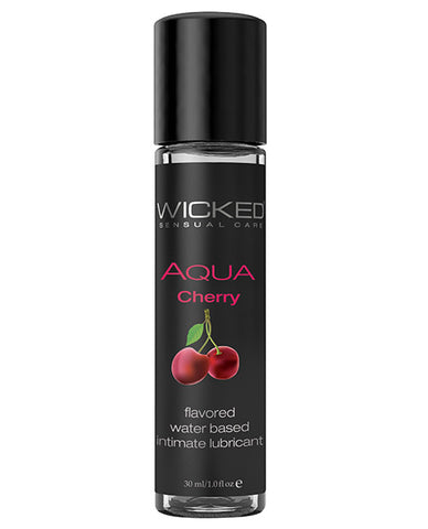 Wicked Sensual Care Aqua Water Based Lubricant - 1 Oz Cherry