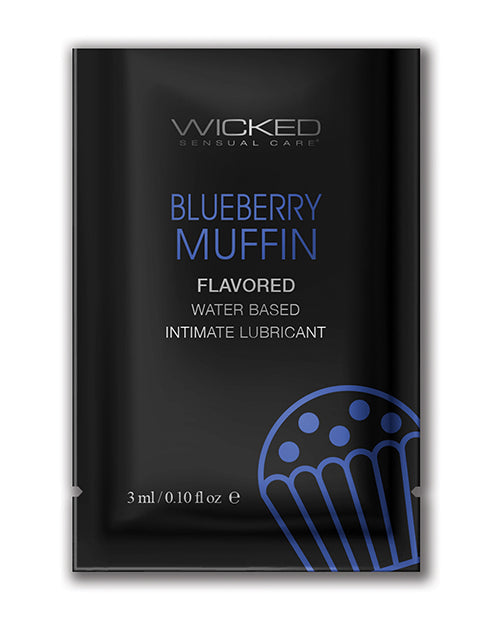 Wicked Sensual Care Water Based Lubricant - .1 Oz Blueberry Muffin