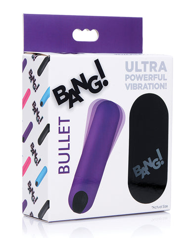 Bang! Vibrating Bullet W- Remote Control - Purple