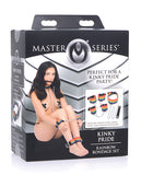 Master Series Kinky Pride Rainbow Bondage Set - Wrist & Ankle Cuffs & Collar W-leash
