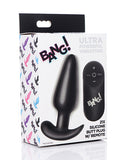 Bang! 21x Vibrating Silicone Butt Plug W/remote - Black