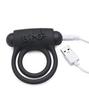 Bang! Vibrating Cock Ring & Bullet W-remote Control - Black