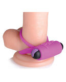 Bang! Vibrating Cock Ring & Bullet W-remote Control - Purple