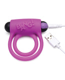 Bang! Vibrating Cock Ring & Bullet W-remote Control - Purple