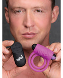 Bang! Vibrating Cock Ring & Bullet W-remote Control - Purple