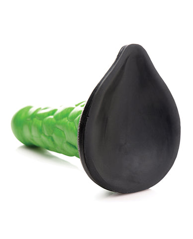 Creature Cocks Radioactive Reptile Thick Scaly Silicone Dildo - Green-black