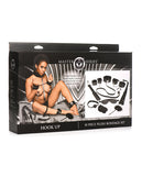 Master Series Hook Up 10 Pc Plush Bondage Set - Black