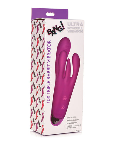 Bang! Triple Rabbit Vibrator - Purple