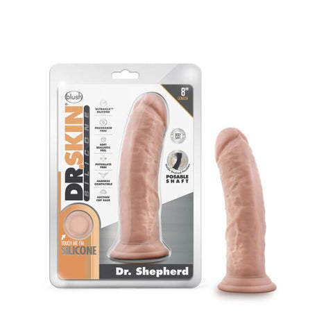 Dr. Skin Dr. Sheperd 8in Dildo W/ Suction Vanilla