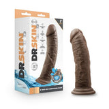 Dr. Skin Glide 8in Self Lubricating Dildo Chocolate