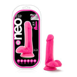 Neo Elite 6in Silicone Dual Density Cock W/ Balls Neon Pink