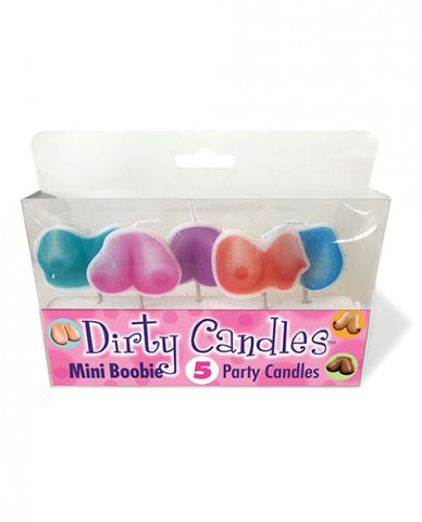 Dirty Boob Candles 5 Count Multi-Color