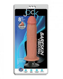 Jock Bareskin 8in Vibrating Vanilla Dildo