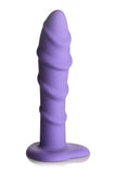 Simply Sweet Swirl Silicone Dildo Purple