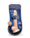 Fleshstixxx 8.5 In Silicone Dildo W/ Balls Vanilla