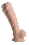 Fleshstixxx 8in Vibrating Dildo W/ Balls Light