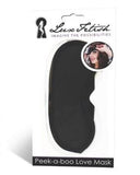 Lux Fetish Peek A Boo Love Mask Black