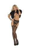 Fishnet Garter Belt Black Queen Size