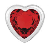 Adam & Eve Red Heart Gem Glass Plug Large