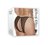 Barely Bare Polka Dot Open Panty Black Q/s