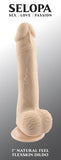 Selopa 7 In Natural Feel Flexskin Dildo Light