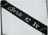 Bride 2B Sash Black W/Clear Stones