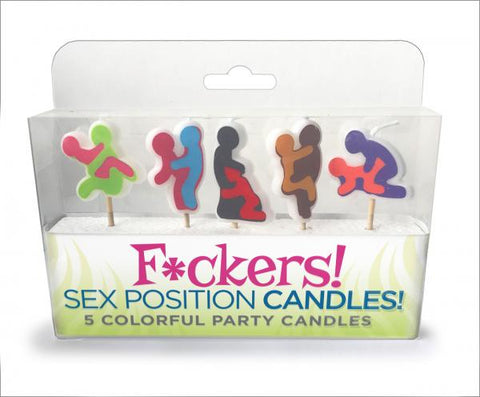 F*ckers Sex Position Candles 5 Colorful Party Candles