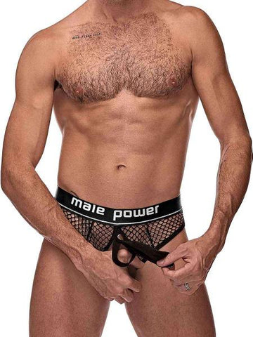 Cock Pit Cock Ring Thong Black L/xl