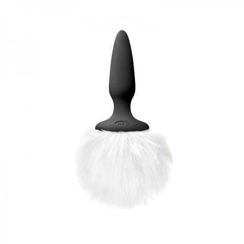 Bunny Tails Mini Black White Fur