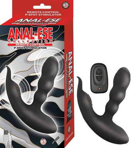 Anal Ese Remote Control P-Spot Stimulator Black