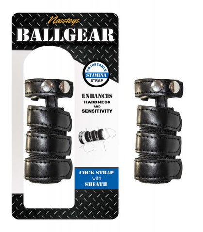 Ballgear Cock Strap With Sheath Black