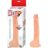 Hero 11in Straight Cock White